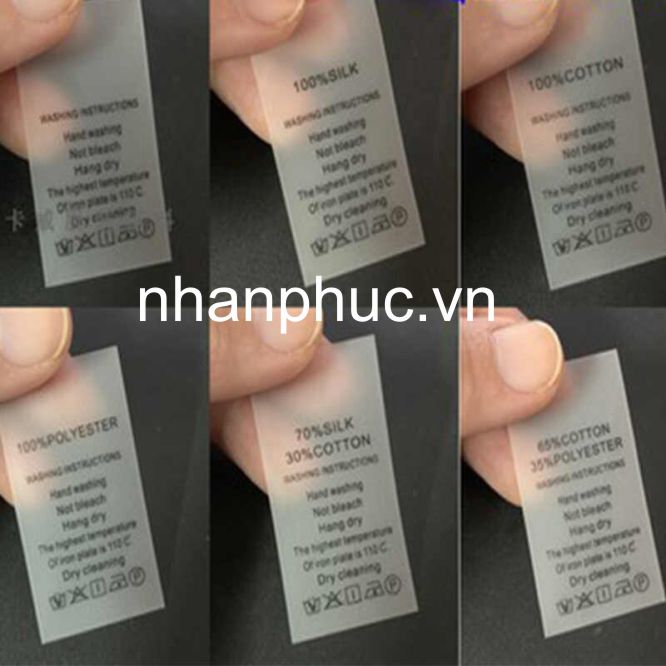 Nhân Phúc in tem nhãn mác phim pet in ép chuyển nhiệt giá rẻ tại Hà Nội