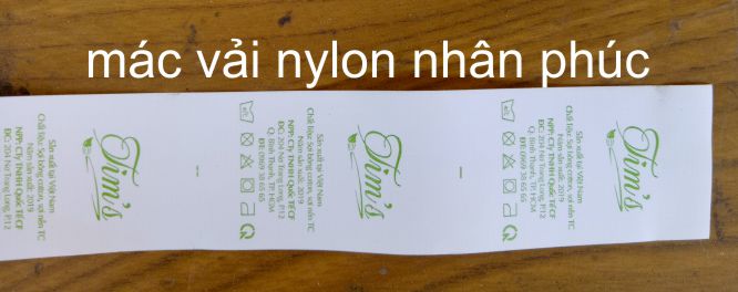 Nhân Phúc thiết kế in tag quần áo vải nylon đẹp giá rẻ ở tại Hà Nội